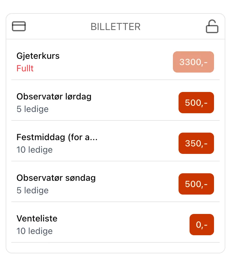 Biljetter