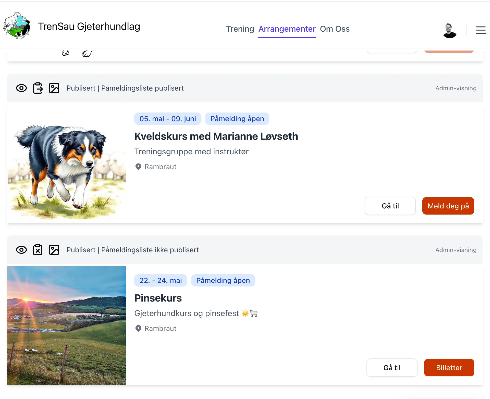 Kursöversikt